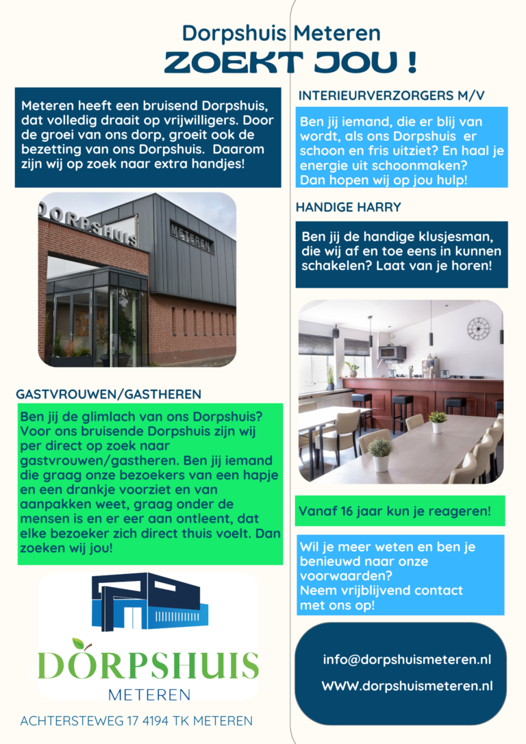 Wij zoeken vrijwilligers!